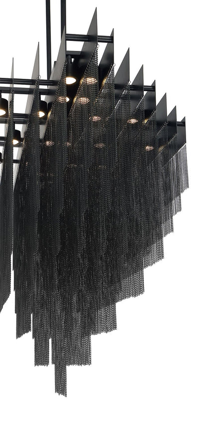 Eurofase Bloomfield 47 1/4" Wide Black Tiered LED Chandelier
