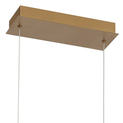 fase Bordo 37 3/4" Wide Modern Gold Rectangular LED Chandelier