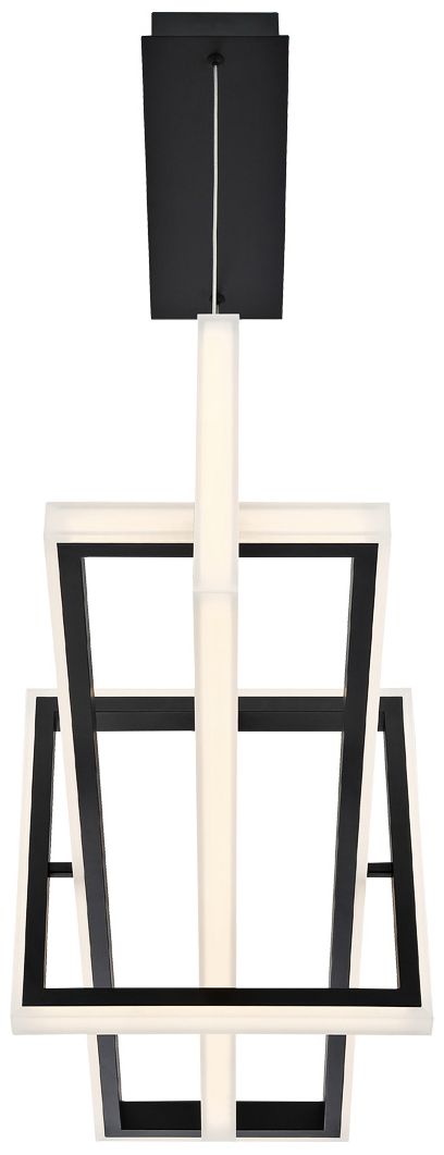 Eurofase Bordo 56" Wide Matte Black LED Linear Chandelier