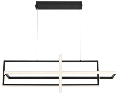 Eurofase Bordo 56" Wide Matte Black LED Linear Chandelier