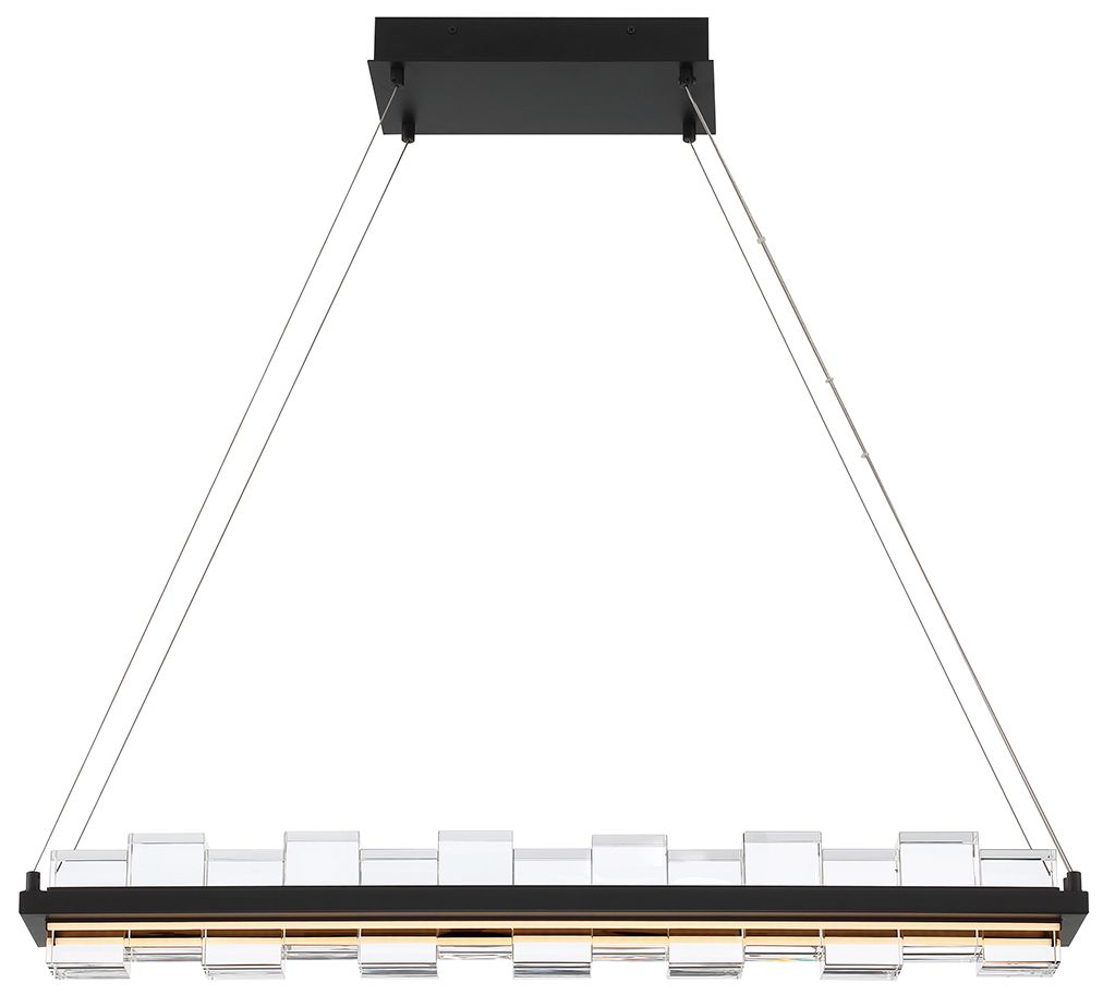 fase Bruco 2 Light Island Chandelier in Black