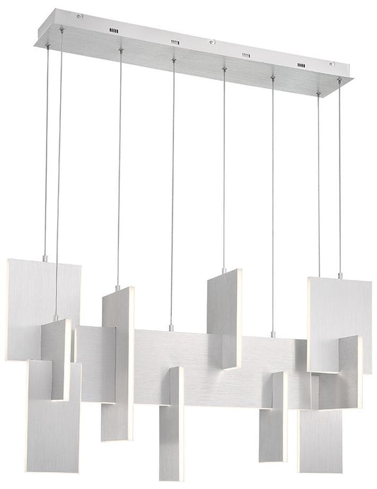 Eurofase Coburg 23" Wide Large Integrated LED Chandelier in Aluminum