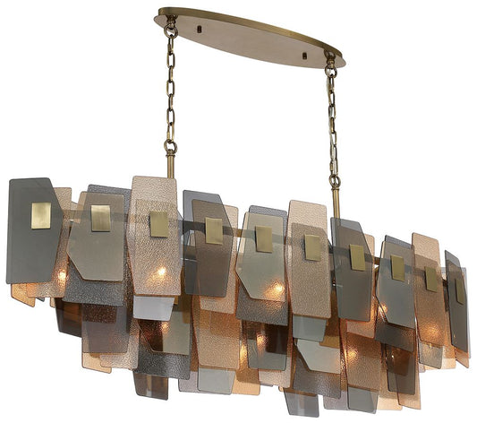 Eurofase Cocolina 24.25 In. x 13 In. Chandelier in Brass