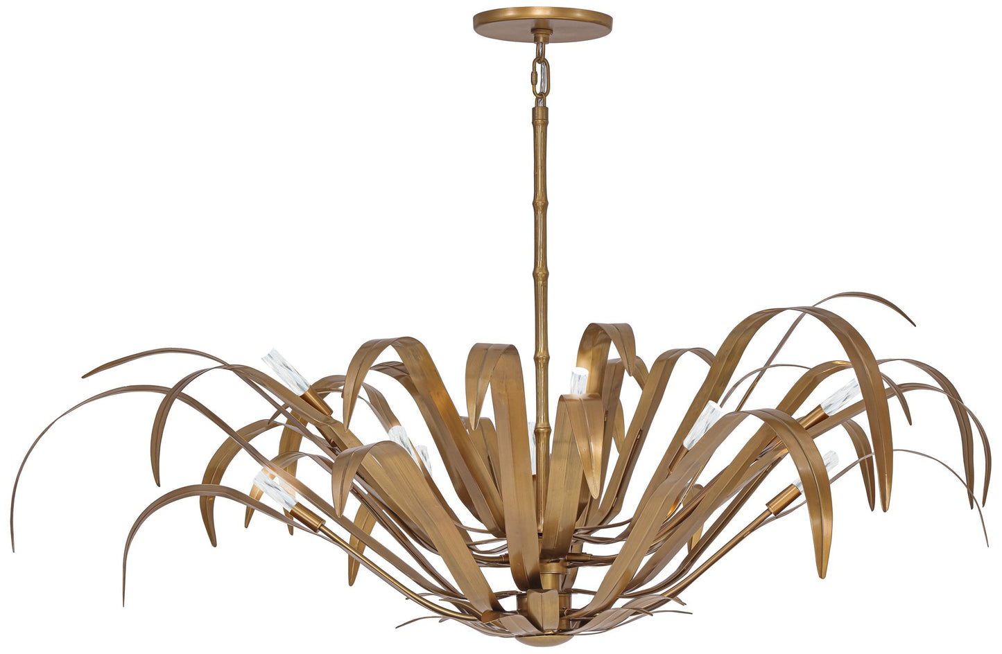 fase Kagra 12 Light 21" Pendant in Brass