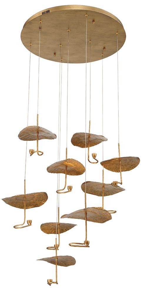 fase Lagatto 11.75 In. x 36 In. Integrated LED Chandelier in Bronze