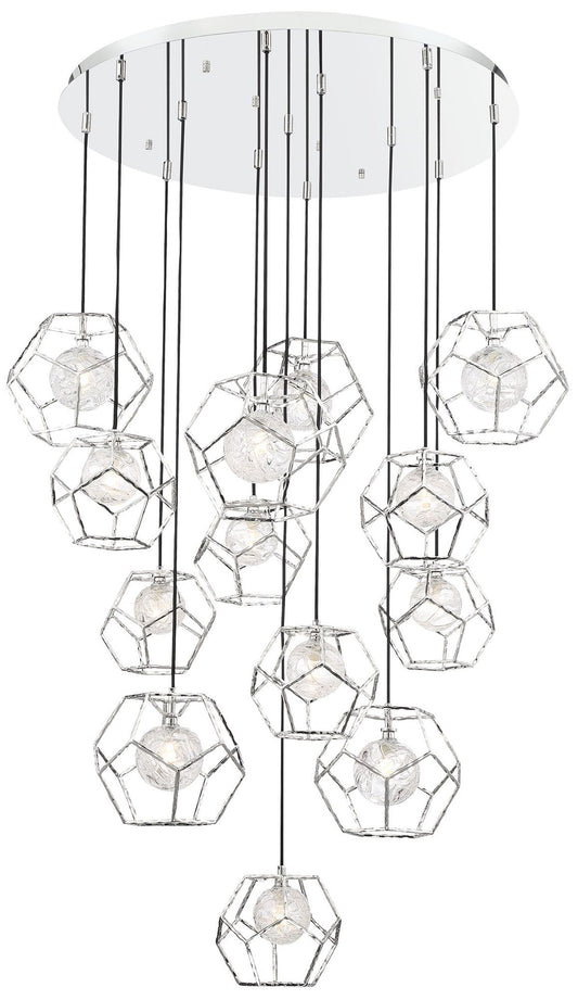 fase Norway 8.75 In. x 4.50 In. Chandelier in Chrome