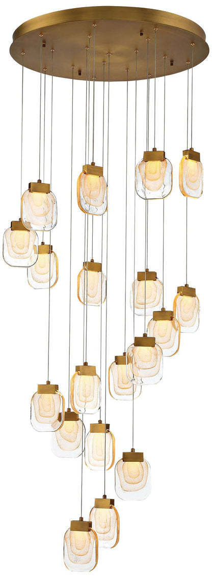 Eurofase Paget 28 3/4" Wide Gold LED Multi-Light Pendant
