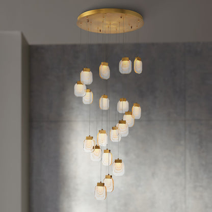 Eurofase Paget 28 3/4" Wide Gold LED Multi-Light Pendant