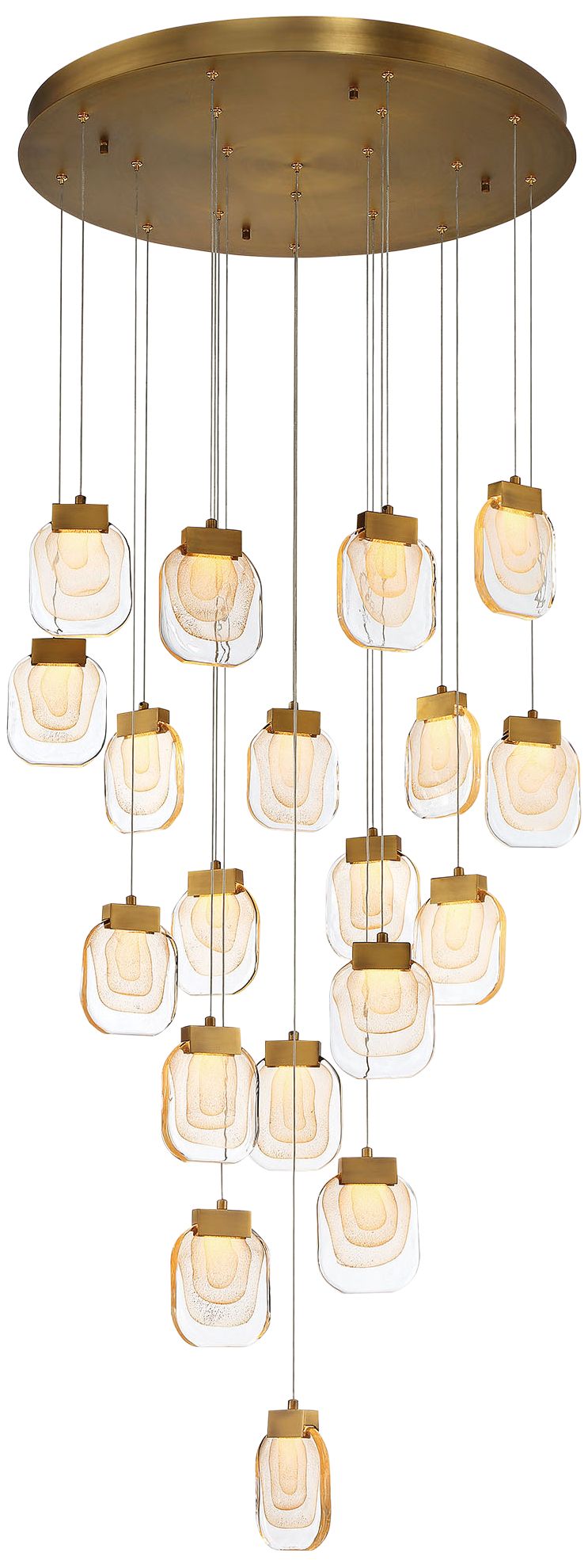Eurofase Paget 28 3/4" Wide Gold LED Multi-Light Pendant