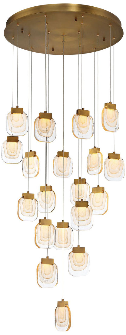 Eurofase Paget 28 3/4" Wide Gold LED Multi-Light Pendant