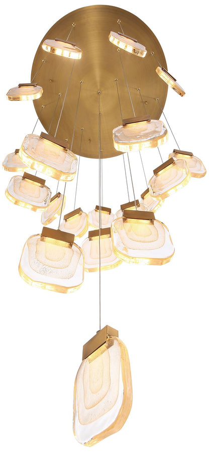 Eurofase Paget 28 3/4" Wide Gold LED Multi-Light Pendant