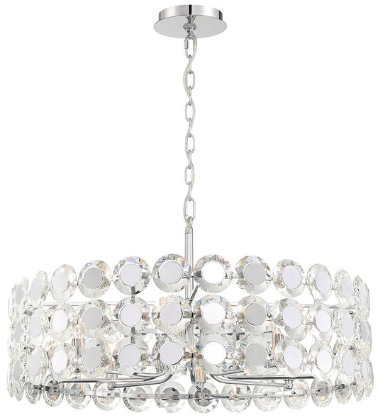 fase Perrene 10 In. x 31.50 In. Chandelier in Chrome