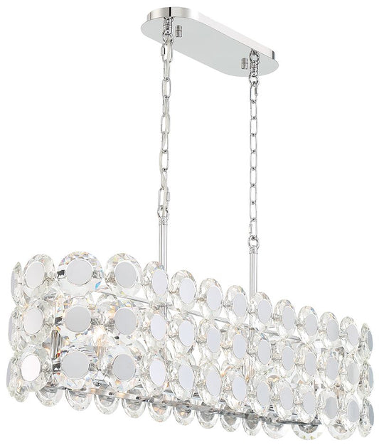 fase Perrene 16 In. x 11 In. Chandelier in Chrome