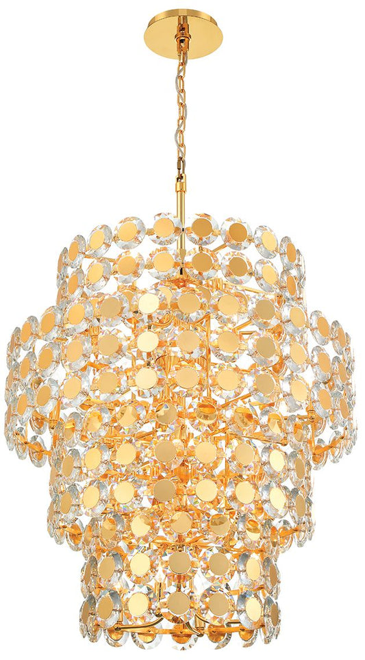 fase Perrene 24 Light Chandelier in Gold