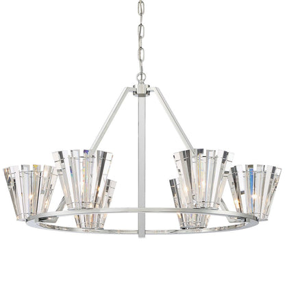 fase Ricca 21.25 In. x 37.75 In. Chandelier in Chrome