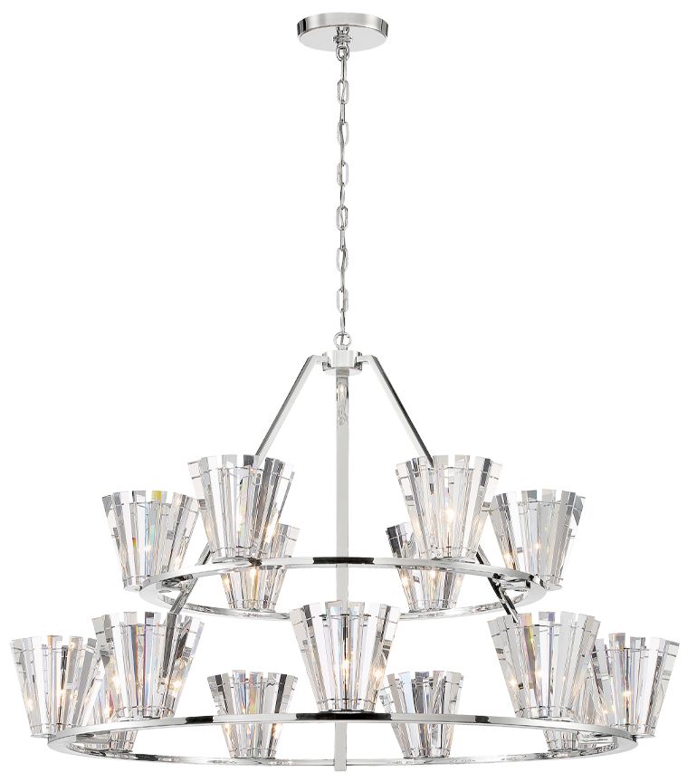 Eurofase Ricca 33 In. x 50.50 In. Chandelier in Chrome