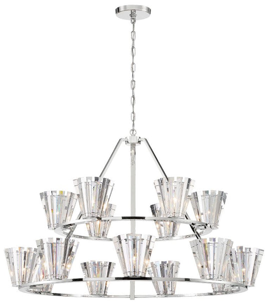 Eurofase Ricca 33 In. x 50.50 In. Chandelier in Chrome