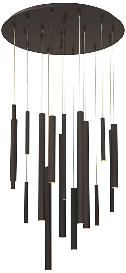 fase Santana 24" Wide Black LED Multi Light Pendant