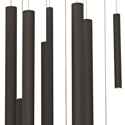 fase Santana 24" Wide Black LED Multi Light Pendant