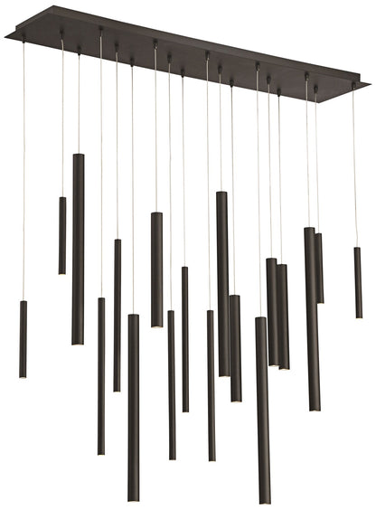 Eurofase Santana 42" Wide Black LED Multi Light Pendant