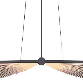 fase Seraph 59"W Matte Black LED Grand Linear Chandelier