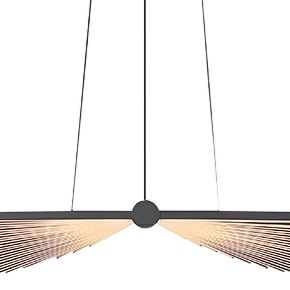 Eurofase Seraph 59"W Matte Black LED Grand Linear Chandelier