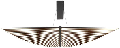 fase Seraph 59"W Matte Black LED Grand Linear Chandelier