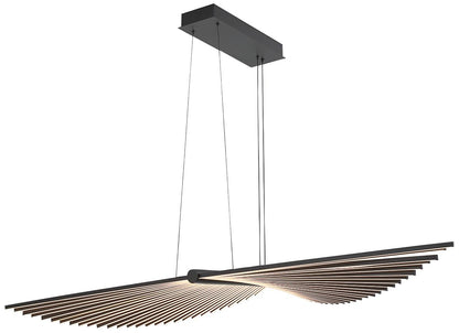 Eurofase Seraph 59"W Matte Black LED Grand Linear Chandelier