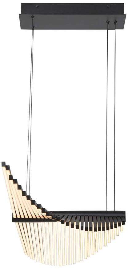 Eurofase Seraph 59"W Matte Black LED Grand Linear Chandelier