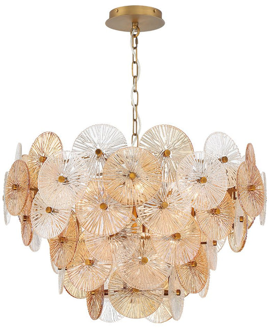 fase Sue-Anne 19 In. x 30 In. Chandelier in Brass