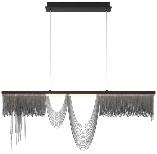 fase Tenda 18.50 In. x 2.75 In. Integrated LED Chandelier in Black