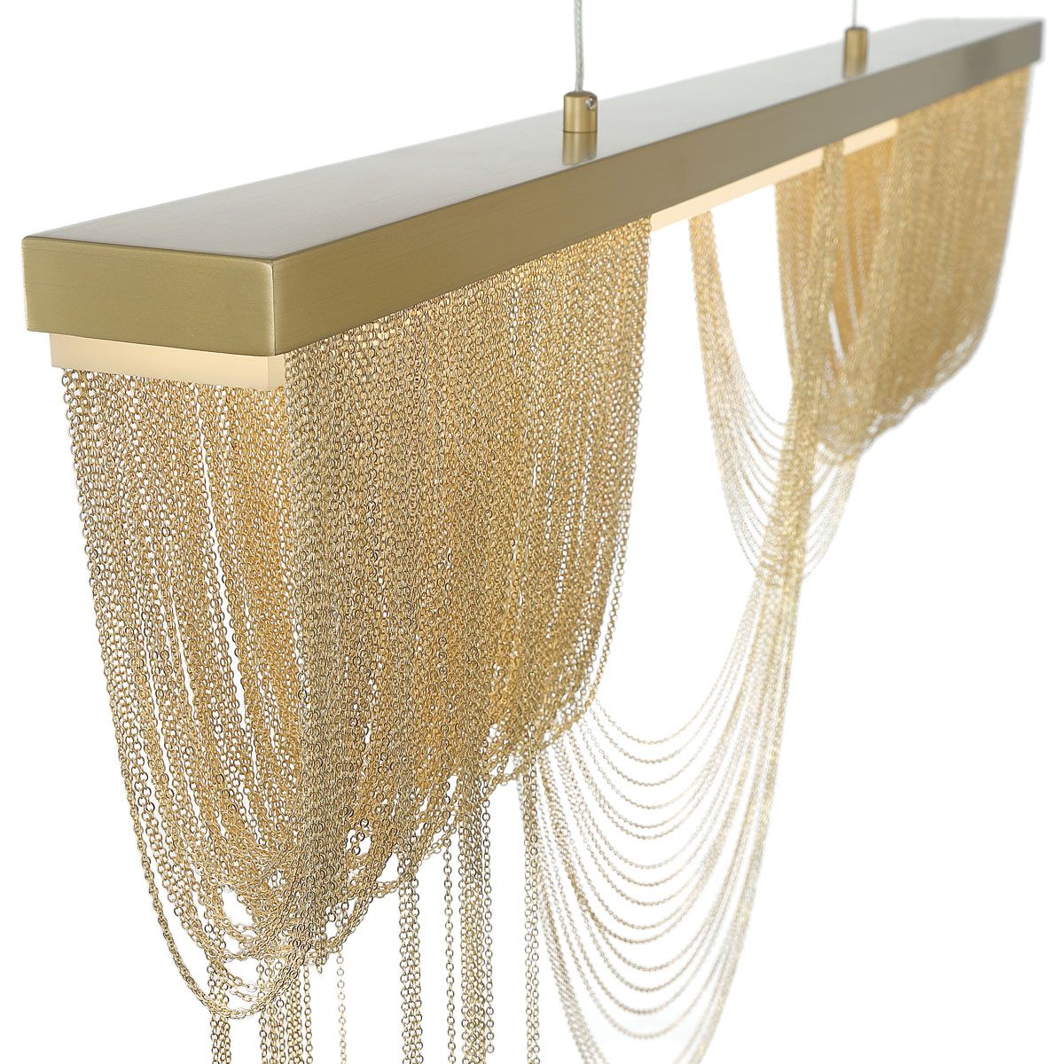 fase Tenda 35 1/2" Wide Gold LED Chandelier