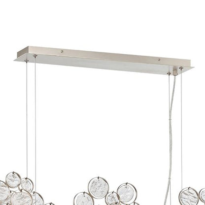 Eurofase Trento 55 3/4" Wide Champagne Silver 15-Light Oval Chandelier