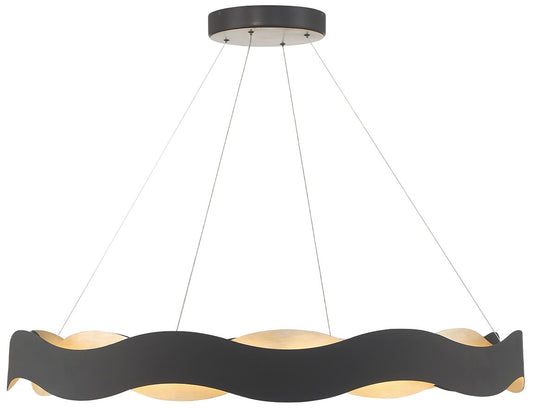 Eurofase Vaughan 1 Light 46" Chandelier in Black and Nickel