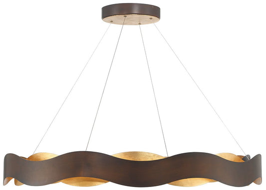 fase Vaughan 1 Light 46" Chandelier in Bronze and Gold