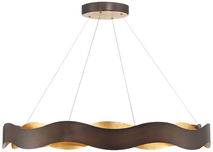 Eurofase Vaughan 46" Wide Bronze and Gold LED Chandelier