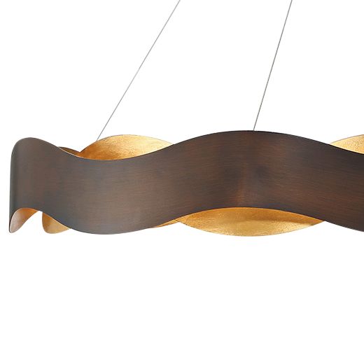 Eurofase Vaughan 46" Wide Bronze and Gold LED Chandelier