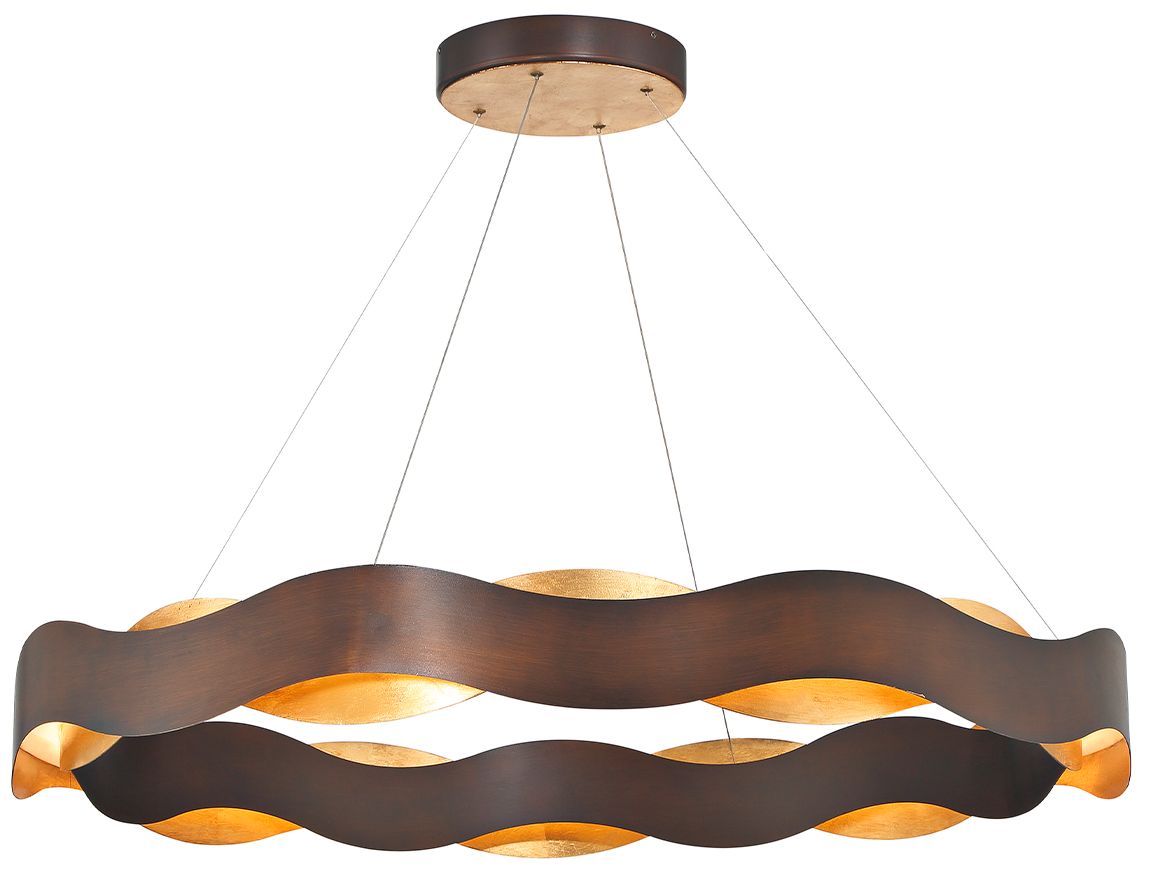 Eurofase Vaughan 46" Wide Bronze and Gold LED Chandelier