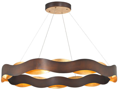 Eurofase Vaughan 46" Wide Bronze and Gold LED Chandelier