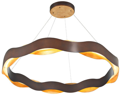 Eurofase Vaughan 46" Wide Bronze and Gold LED Chandelier