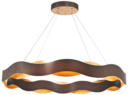 Eurofase Vaughan 46" Wide Bronze and Gold LED Chandelier