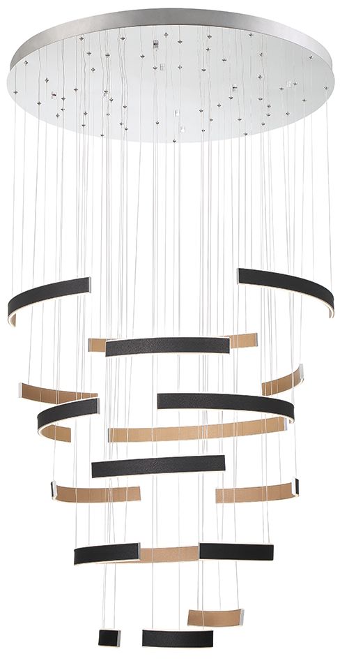 fase Verdura 2 In. x 40.75 In. Integrated LED Chandelier in Black