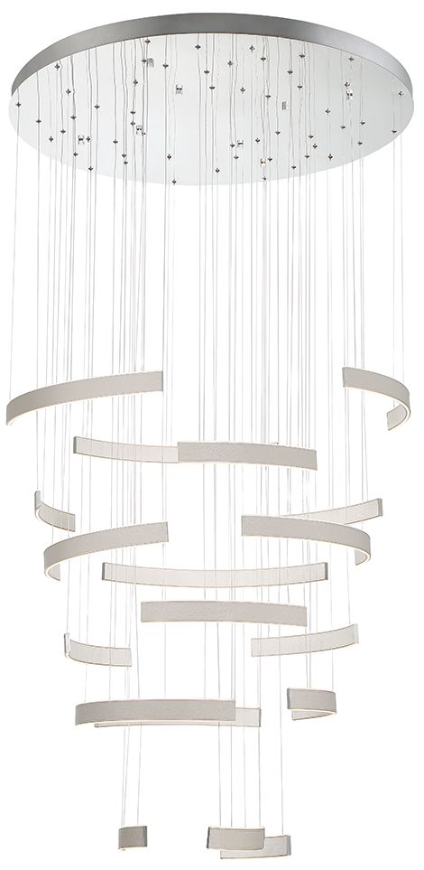 Eurofase Verdura 2 In. x 40.75 In. Integrated LED Chandelier in Grey