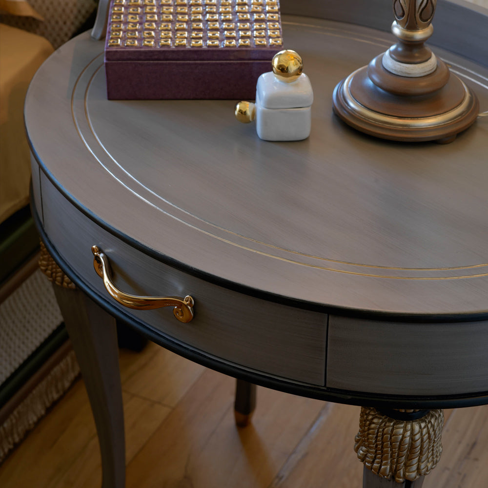 Exclusive Bedside Table With Tassel Design Detail