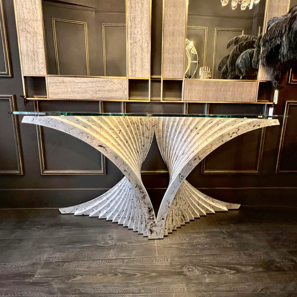 Exclusive Contemporary Glass Console Table