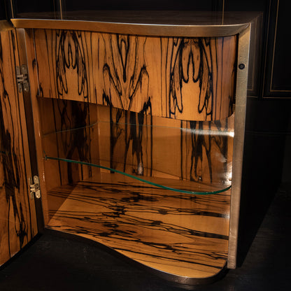 Exclusive Gold Leaf Gradient Designer Bedside Cabinet