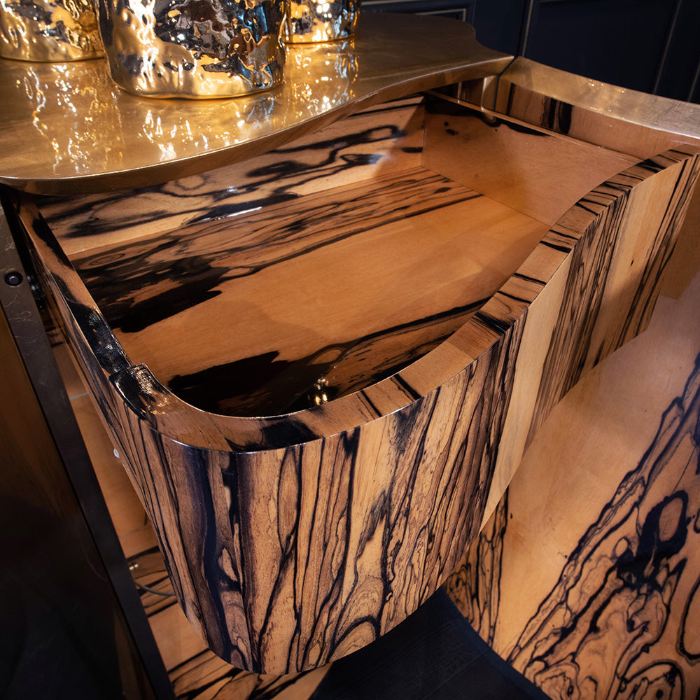 Exclusive Gold Leaf Gradient Designer Sideboard