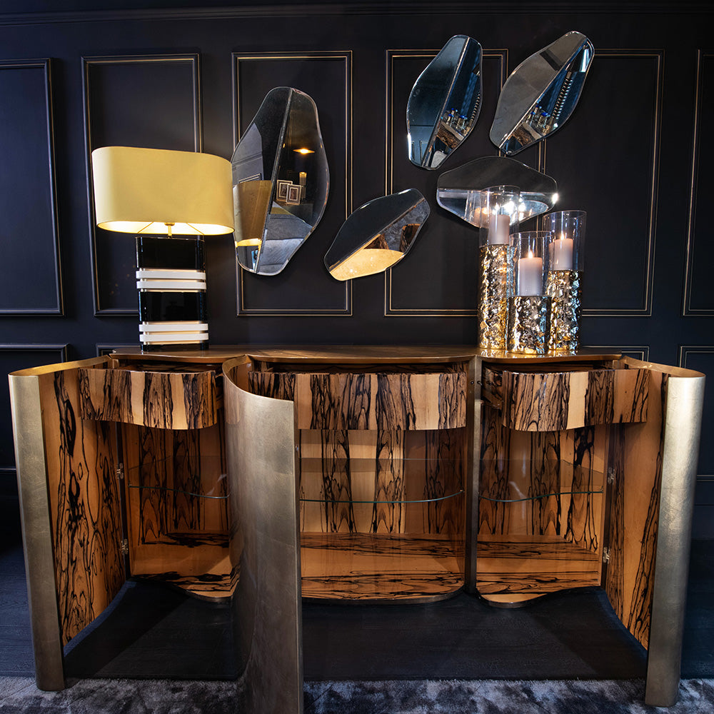 Exclusive Gold Leaf Gradient Designer Sideboard