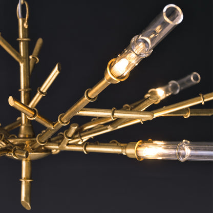 Exclusive Italian Bamboo Inspired Chandelier