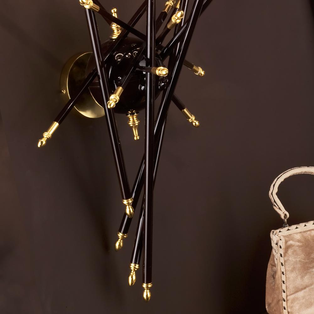 Exclusive Italian Bronze Lacquered Wall Lamp